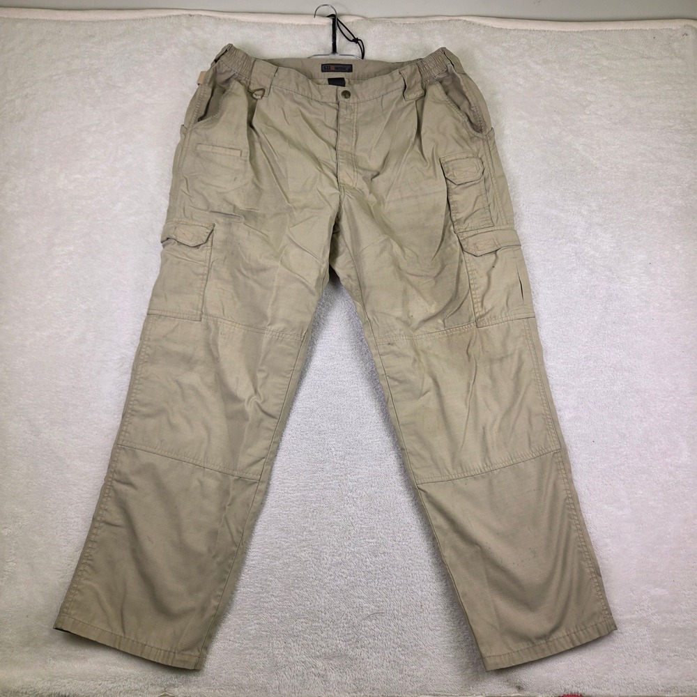 5.11 Tactical Mens Ripstop Cargo Pants Khaki Tan Utility Work Trousers 37x30.5